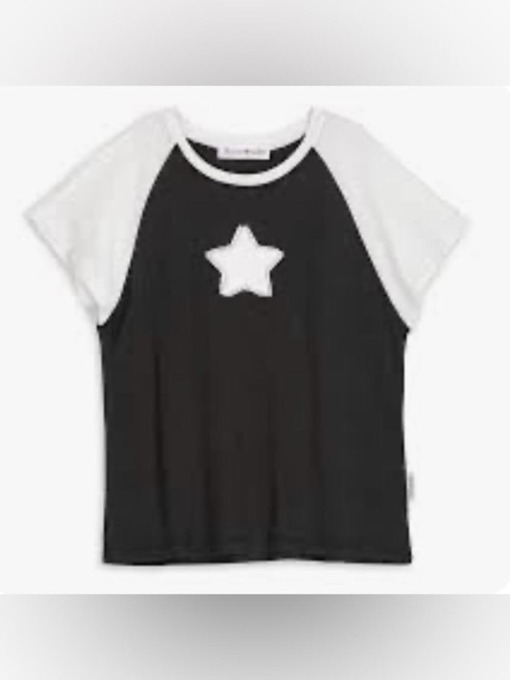The Laundry Room "Stardom Baby Tee" in Black and white Size XS NWT